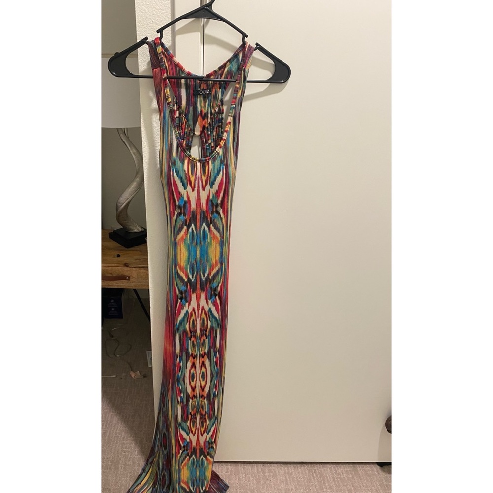 Rainbow Maxi Dress - Quiz - Strappy Back